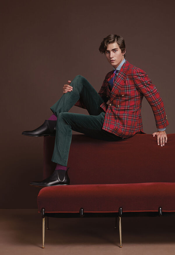 Paul Stuart Shop Double Breasted Red Tartan Look, image 1